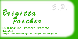 brigitta poscher business card